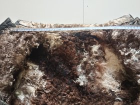 老中山装 毛皮棉袄 衣襟袖口有磨损 道具收藏使用