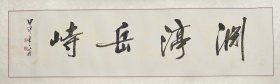 0589 上海书法家协会副主席《 刘小晴 2004年写书匾 渊渟岳峙》尺寸32x127cm 真迹保真