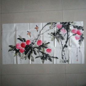 名家花鸟     寿桃 100X50