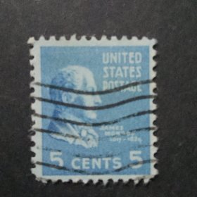 美国邮票 1938年历届总统-门罗 1枚销