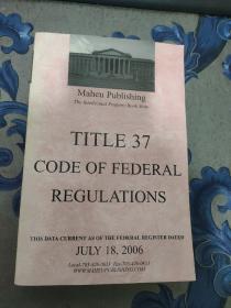 title 37 code of federal regulations【有一张光盘】略破 侧面脏见图