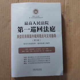 最高人民法院第一巡回法庭典型民商事案件裁判观点与文书指导（第1卷）
