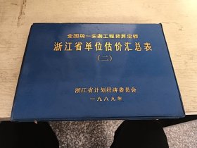 全国统一安装工程预算定额浙江省单位估价汇总表二