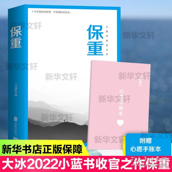 新华正版 保重 大冰 9787559664129 北京联合出版公司