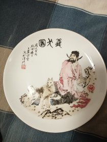 唐山白玉瓷盘 赏盘 摆盘 挂盘，盘子直径25厘米左右，品相如图。