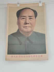 双耳标准像。伟大领袖和导师毛泽东主席