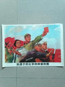 对开，1971年（宣传画）“三防挂图之一”《防原子防化学防细菌掛图》