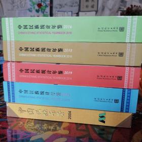 中国民族统计年鉴 = China’s Ethnic Statistical
Yearbook. 2016、2004、2015、2018、2019 。
5本合售