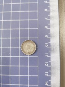 澳大利亚1944年乔治六世3便士银币16MM1.4克