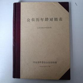 公农历年龄对照表 公历1861－2000