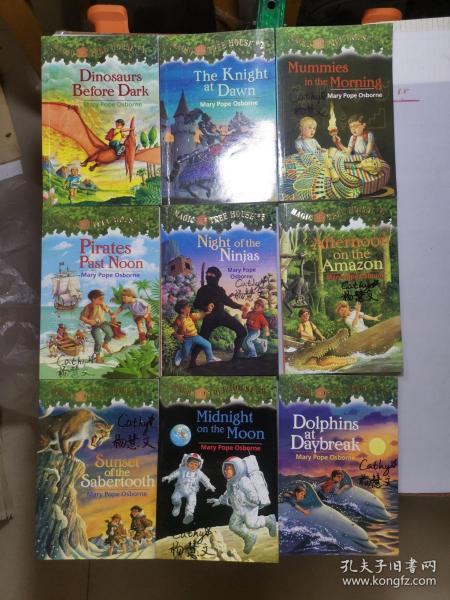 英文版：MAGIC TREE HOUSE （Midnight on the moon;Afternoon on the amazon;Night of the ninjas;Mummies in the morning;The knight at dawn;Sunset of the sabertooth）外文小说   1一28  （缺少16）共27本