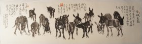 中美协刘宏伟老师小八尺作品，不二轩出品包真包邮。 刘宏伟，荣宝斋画院特聘画家中国民族画院画家山东省美协会员，菏泽市美术家协会人物画艺委会副会长。师从刘大为先生，多次举办个展并参加各类学术邀请展，国画作品在《美术报》、《美术》、《荣宝斋》上均有发表，获多项国家专利，出版专著有《刘宏伟画集》、《南田屋舍随笔》