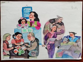 出版社流出原稿：彩色画稿一张D，23cm*31cm，