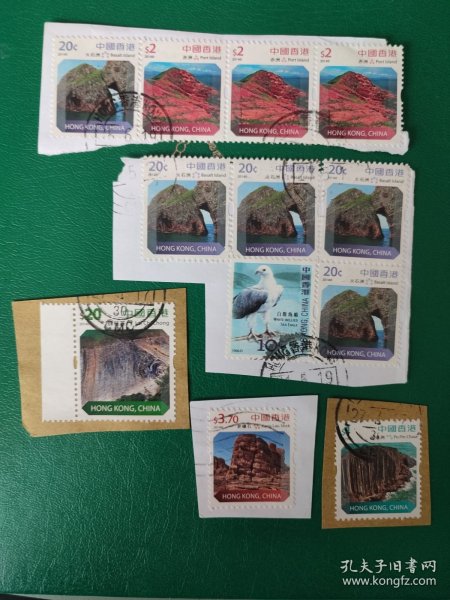 香港邮票 2014年香港地质公园 11枚销 剪片
