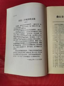 创刊号： 《盘山文学》1993年第1期