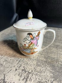 70年代，唐山瓷厂，天女散花茶杯一只4