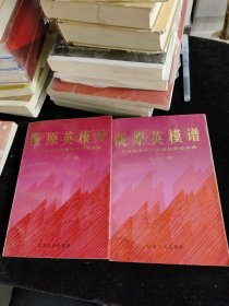 陇原英模谱——甘肃省著名英雄模范事迹采编（第一、二卷）两本