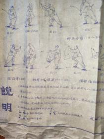 1974年《吴氏太极拳动作图解》，尺寸95×60cm