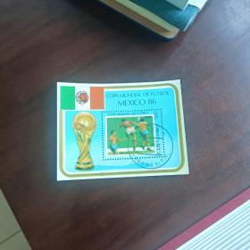 GB20外国邮票古巴1985墨西哥世界杯足球赛 小型张 盖销