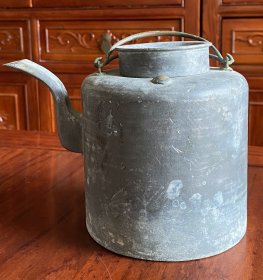 民国锡制茶壶，提梁壶，喝茶利器，茶室茶道必备。