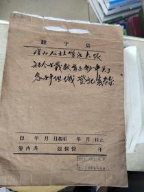 1964年睢宁县官山公社窦庄大队社会主义教育运动中关于各种组织登记泰卷宗（160多张合计）