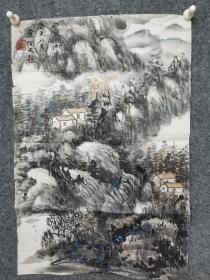 浙江已故著名画家余任天山水画作品3