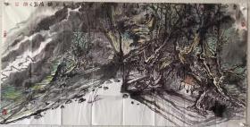 【终身保真字画】赵倩，137X68cm！
字玄溪，号墨孜，1973年出生于山东。毕业于山东师范大学美术系，中央美院国画系，中国画研究院首届研究生班，中国艺术研究院硕士研究生班。主攻山水，兼花鸟、人物。