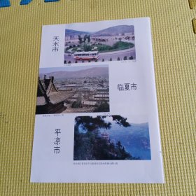 八十年代城市老建筑老风景怀旧彩页一张：天水市临夏市平凉市嘉峪关市