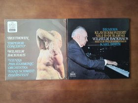 巴克豪斯演奏的贝多芬、勃拉姆斯钢琴协奏曲 黑胶LP唱片双张 包邮