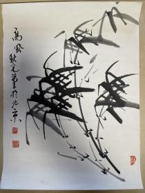 竹子画 墨竹图 字画 纯手绘 国画 条幅 作品