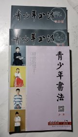 青少年书法（青年版）2本合售（2022.12、2019.1）+青少年书法（少年版，2022.12），3本合售