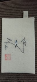 手工刺绣 书签  取自 华嵒 花鸟草虫图册
