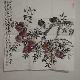 中国画研究院副院长、中美协会员——曹瑞华《开口一笑天地宽》69cmX68cm