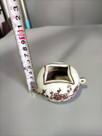 釉里红鸟食罐