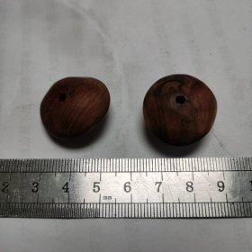 花梨木鼓珠，半成品两颗合售
