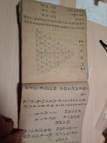 毛笔手抄本.算法统宗：主要内容为几何学基本知识，丈量土地方法，各种形状面积和周长书算法 等。全手账本围绕土地丈量问题展开，内容详尽
