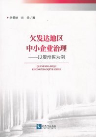 欠發(fā)達地區(qū)中小企業(yè)治理：以貴州省為例李景勃，云朵　著