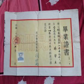 1954年北京医学院毕业证