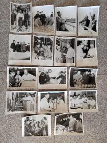 少见的毛主席老照片16张，銀盐纸基，有编号1～16号。
