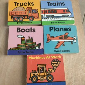 Trucks Trains Byron Barton Machines at Work Board Book Planes(纸板书) 英文原版