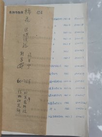 老种子（85）棉花（4）《棉花区域试验》（辽宁甘肃宁夏新疆江苏湖北）60-258：全国棉花品种区域试验，辽宁棉麻科研所《北方特早熟棉区》《1962年研究课题总结—棉花品种区域试验》，天水专区农科所甘谷试验站，宁夏农科所作物系，新疆吐鲁番棉作试验场（长绒棉、陆地棉、海岛棉），新疆墨玉农业实验站《科研报告》（1），淮阴专区农科所，黄岗专区农科所，1962年全国棉花品种区域试验总结等