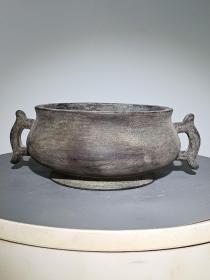 古董  古玩收藏  铜器  铜香炉  尺寸长18厘米，宽13.5厘米，高7厘米，重量3斤