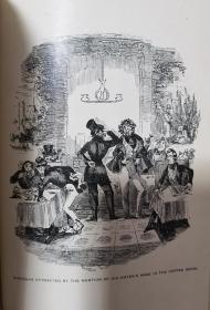 1905年Charles Dickens：Nicholas Nickleby _ 狄更斯《尼古拉斯•尼克尔贝》 2卷全，品佳，绿色布面精装，内有大量彩色插图和版画插图