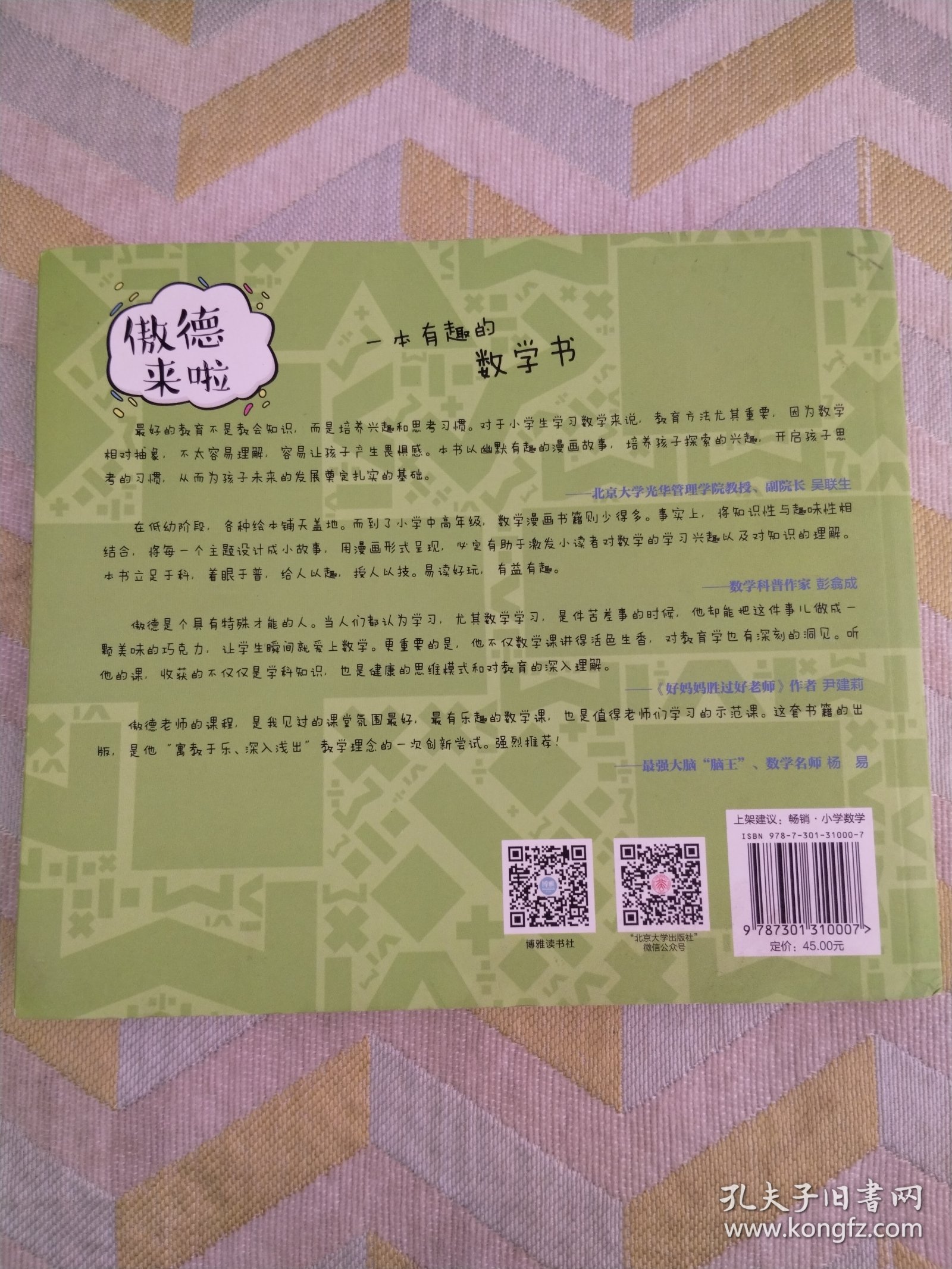 傲德来啦：一本有趣的数学书（4-5年级随机发放作者）