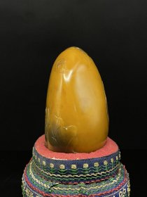 收藏寿山石田黄级乌鸦皮田黄石摆件印章