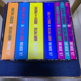 哈利波特英文原版The Complete Harry Potter Collection 《哈利-波特1-7全集》(英国木刻封面版）黑白盒珍藏版