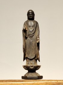 旧藏:铜佛像 包浆老旧 开脸精美 尺寸：高7.3厘米