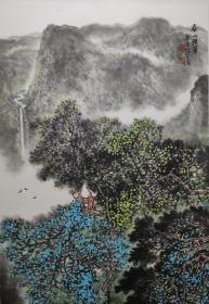 山水中国画一春山积翠(三尺:100✘50cm)