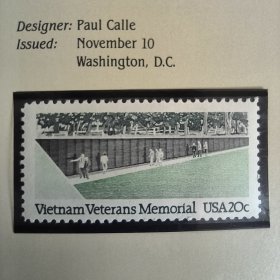 USA113美国邮票1984年 越战纪念碑 外国邮票 新 1全