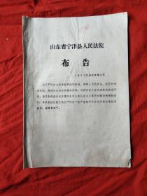 83年严打--山东省宁津县人民法院布告
